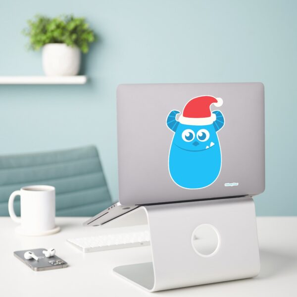 Monsters_Inc.___Sulley_Santa_Hat_Smile_Sticker_3 Monsters Inc. Sulley Santa Hat Smile Sticker