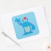 Monsters_Inc.___Sulley_Santa_Hat_Wave_Square_Sticker_3 Monsters Inc. Sulley Santa Hat Wave Square Sticker