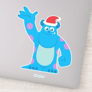 Monsters Inc. Sulley Santa Hat Wave Sticker