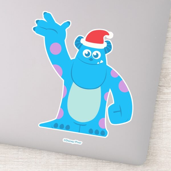 Monsters_Inc.___Sulley_Santa_Hat_Wave_Sticker_1 Monsters Inc. Sulley Santa Hat Wave Sticker