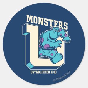 Monsters U Established 1313 Classic Round Sticker