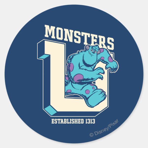 Monsters_U_-_Established_1313_Classic_Round_Sticker_1 Monsters U Established 1313 Classic Round Sticker