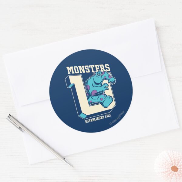 Monsters_U_-_Established_1313_Classic_Round_Sticker_3 Monsters U Established 1313 Classic Round Sticker