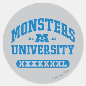 Monsters University Est. 1313 Classic Round Sticker