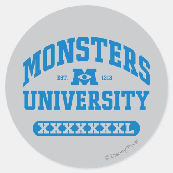Monsters_University_-_Est._1313_Classic_Round_Sticker_1 Monsters University Est. 1313 Classic Round Sticker