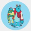 Monsters_University___Mike_&_Sulley_Holiday_Cheer_Classic_Round_Sticker_1 Monsters University Mike Sulley Holiday Cheer Classic Round Sticker