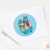 Monsters_University___Mike_&_Sulley_Holiday_Cheer_Classic_Round_Sticker_3 Monsters University Mike Sulley Holiday Cheer Classic Round Sticker
