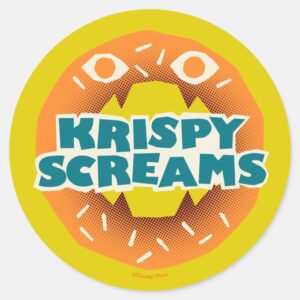 Monsters At Work Krispy Screams Classic Round Sticker