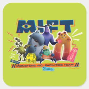 Monsters At Work Monsters Inc. Facility Team Square Sticker