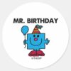 Mr._Birthday___Happy_Birthday_Balloon_Classic_Round_Sticker_1 Mr. Birthday Happy Birthday Balloon Classic Round Sticker