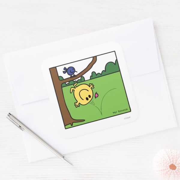 Mr._Bounce_In_The_Park_Square_Sticker_3 Mr. Bounce In The Park Square Sticker