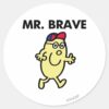 Mr._Brave_Waving_Hello_Classic_Round_Sticker_1 Mr. Brave Waving Hello Classic Round Sticker