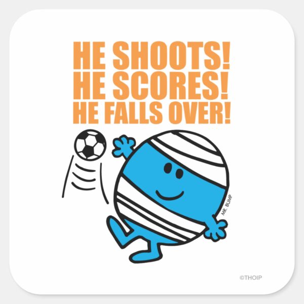 Mr._Bump_Playing_Soccer_Square_Sticker_1 Mr. Bump Playing Soccer Square Sticker
