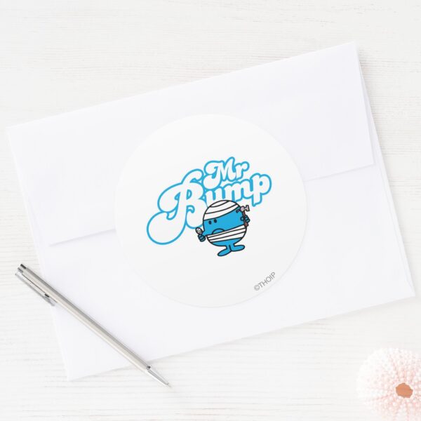 Mr._Bump___Bandaged_Thumb_Classic_Round_Sticker_3 Mr. Bump Bandaged Thumb Classic Round Sticker