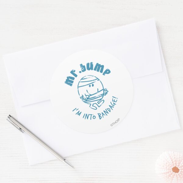 Mr._Bump___I'm_Into_Bandage_Classic_Round_Sticker_3 Mr. Bump Im Into Bandage Classic Round Sticker
