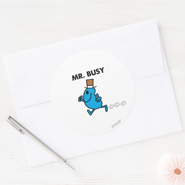 Mr._Busy_Running_Quickly_Classic_Round_Sticker_3 Mr. Busy Running Quickly Classic Round Sticker