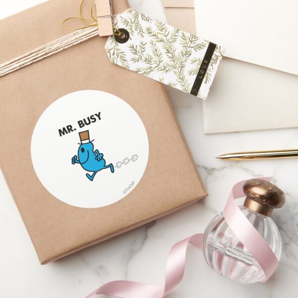 Mr._Busy_Running_Quickly_Classic_Round_Sticker_5 Mr. Busy Running Quickly Classic Round Sticker