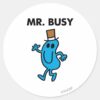 Mr._Busy_Waving_Hello_Classic_Round_Sticker_1 Mr. Busy Waving Hello Classic Round Sticker