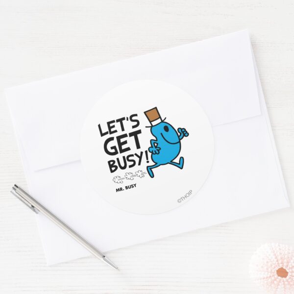 Mr._Busy___Let's_Get_Busy_Black_Text_Classic_Round_Sticker_3 Mr. Busy Lets Get Busy Black Text Classic Round Sticker