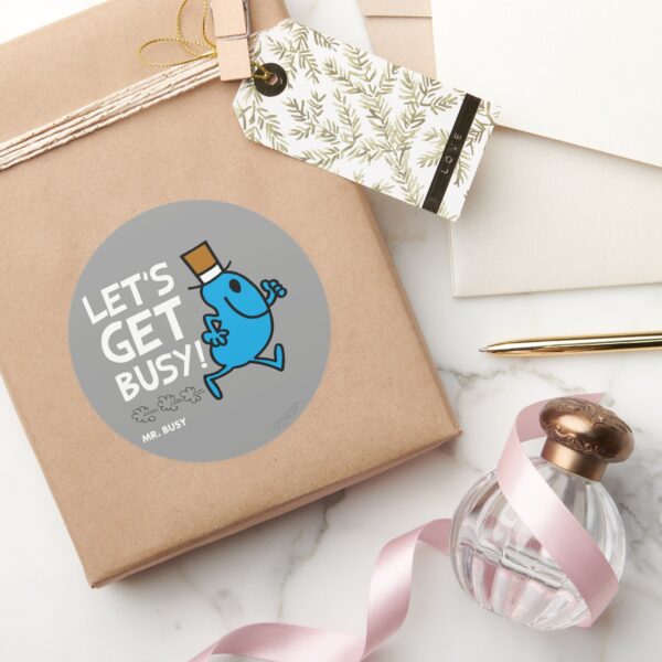 Mr._Busy___Let's_Get_Busy_White_Text_Classic_Round_Sticker_5 Mr. Busy Lets Get Busy White Text Classic Round Sticker