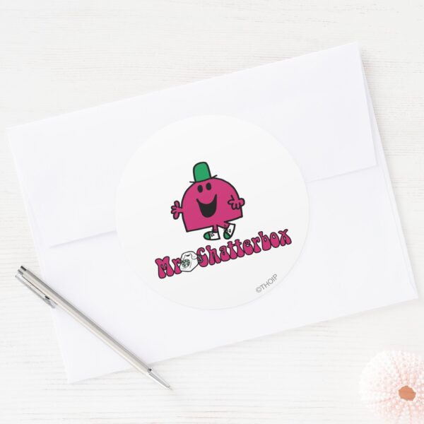 Mr. Chatterbox Logo Telephone Classic Round Sticker