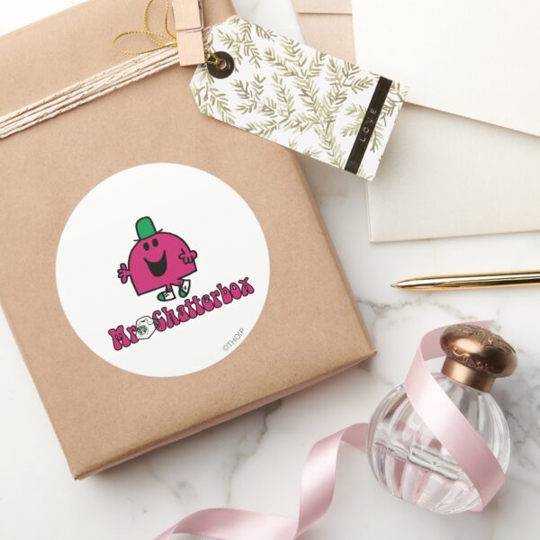 Mr. Chatterbox Logo Telephone Classic Round Sticker