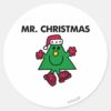 Mr._Christmas___Festive_Hat_&_Gloves_Classic_Round_Sticker_1 Mr. Christmas Festive Hat Gloves Classic Round Sticker