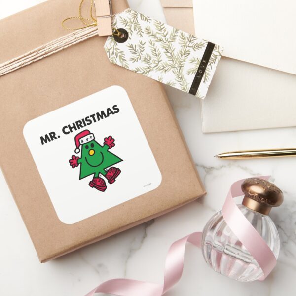 Mr. Christmas Festive Hat Gloves Square Sticker