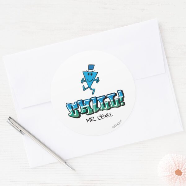 Mr._Cool_Chilling_Out_Classic_Round_Sticker_3 Mr. Cool Chilling Out Classic Round Sticker