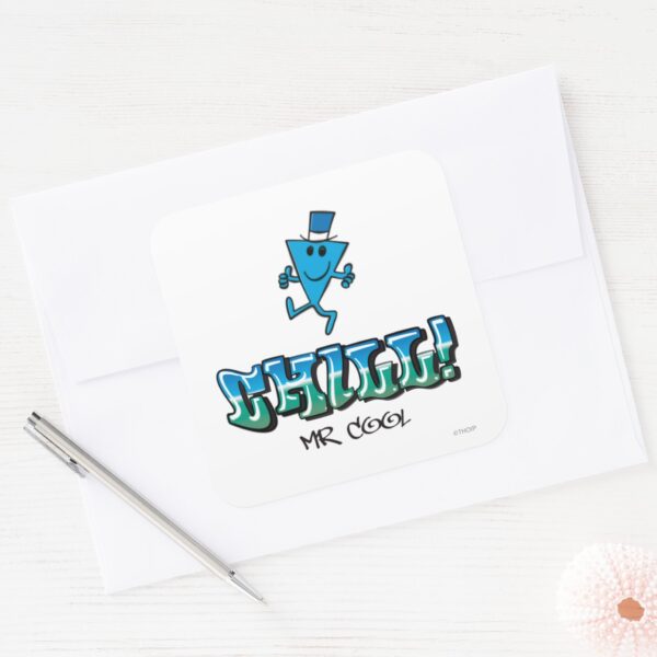 Mr._Cool_Chilling_Out_Square_Sticker_3 Mr. Cool Chilling Out Square Sticker