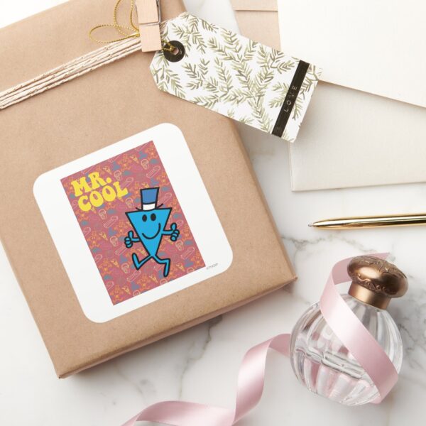 Mr._Cool___Colorful_Background_Square_Sticker_5 Mr. Cool Colorful Background Square Sticker