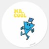 Mr. Cool Yellow Lettering Classic Round Sticker