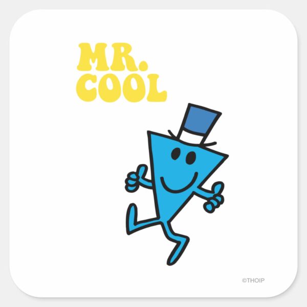Mr. Cool Yellow Lettering Square Sticker