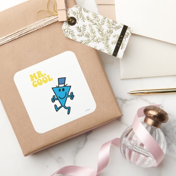 Mr. Cool Yellow Lettering Square Sticker