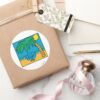 Mr. Daydream Beach Scene Classic Round Sticker