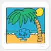 Mr._Daydream_Beach_Scene_Square_Sticker_1 Mr. Daydream Beach Scene Square Sticker