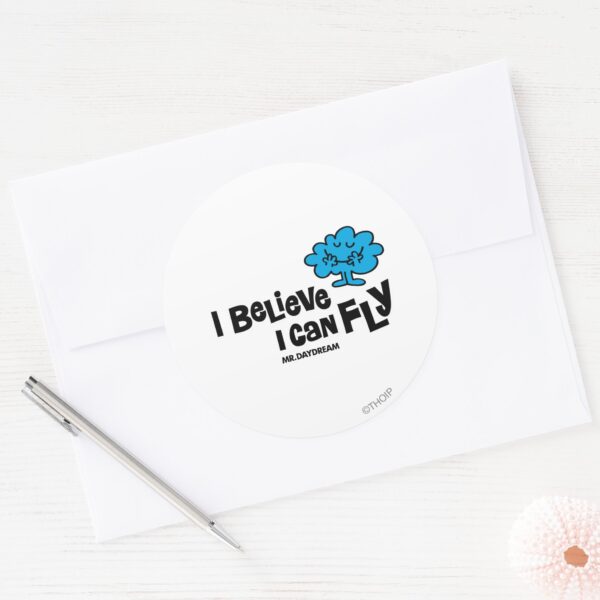 Mr. Daydream Believes He Can Fly Classic Round Sticker