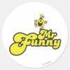 Mr._Funny_Dancing_On_His_Name_Classic_Round_Sticker_1 Mr. Funny Dancing On His Name Classic Round Sticker