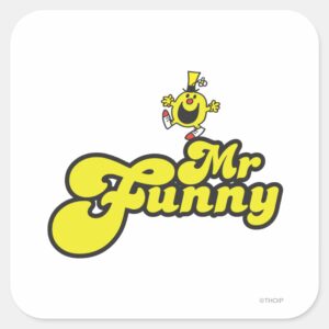Mr. Funny Dancing On His Name Square Sticker
