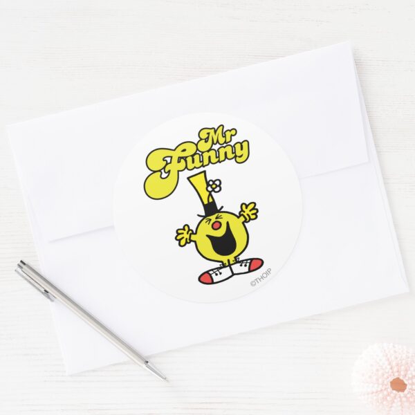 Mr._Funny_Laughing_Hysterically_Classic_Round_Sticker_3 Mr. Funny Laughing Hysterically Classic Round Sticker