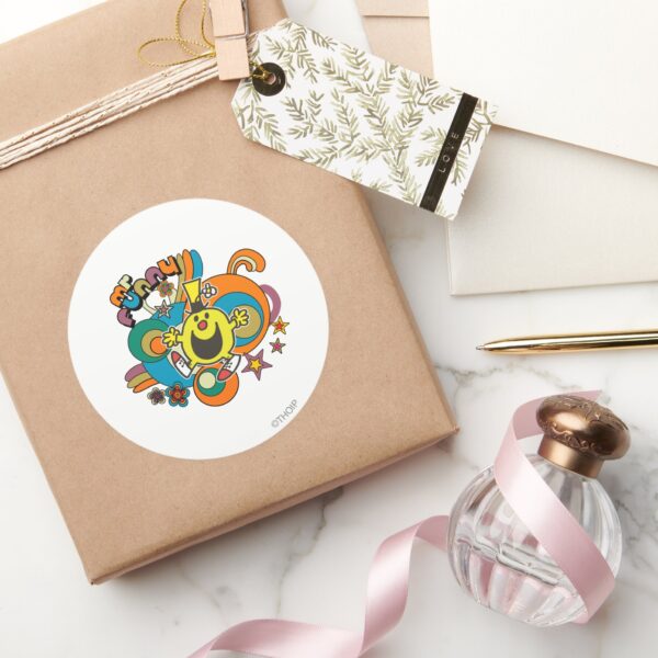 Mr._Funny___Colorful_Stars_&_Swirls_Classic_Round_Sticker_5 Mr. Funny Colorful Stars Swirls Classic Round Sticker