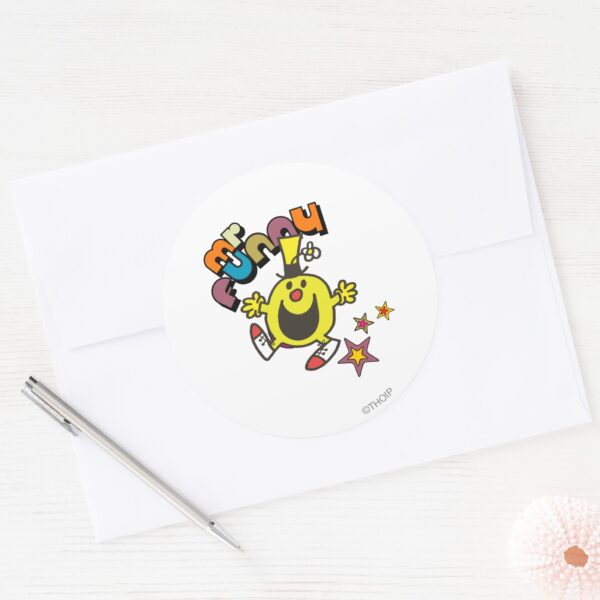 Mr. Funny Shining Stars Classic Round Sticker