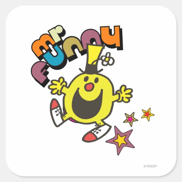 Mr._Funny___Shining_Stars_Square_Sticker_1 Mr. Funny Shining Stars Square Sticker