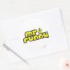 Mr. Funny Yellow Lettering Classic Round Sticker