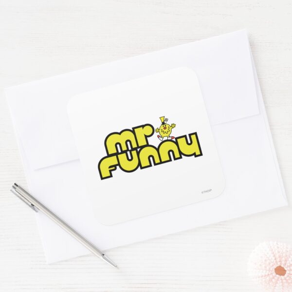 Mr._Funny___Yellow_Lettering_Square_Sticker_3 Mr. Funny Yellow Lettering Square Sticker