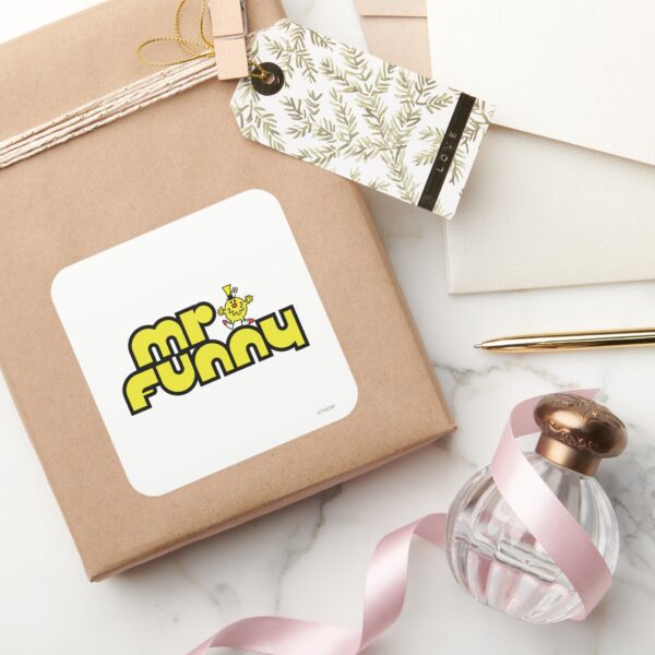 Mr._Funny___Yellow_Lettering_Square_Sticker_5 Mr. Funny Yellow Lettering Square Sticker