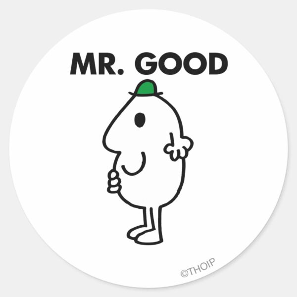 Mr._Good___Green_Hat_Classic_Round_Sticker_1 Mr. Good Green Hat Classic Round Sticker