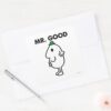 Mr. Good Green Hat Square Sticker