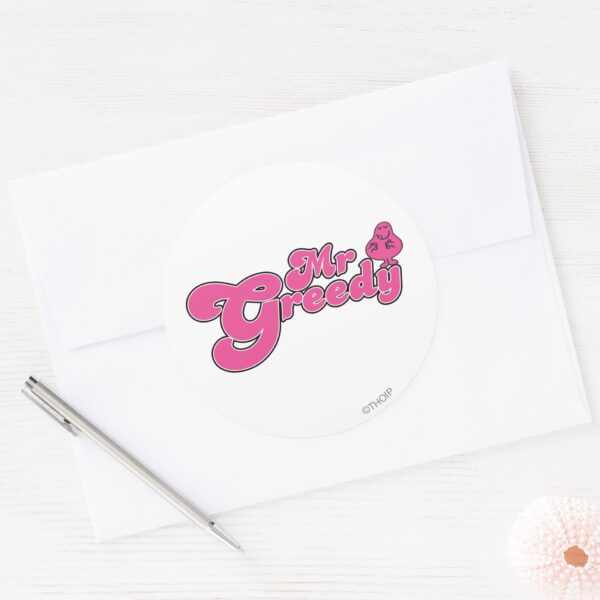 Mr._Greedy_Standing_Around_Classic_Round_Sticker_3 Mr. Greedy Standing Around Classic Round Sticker