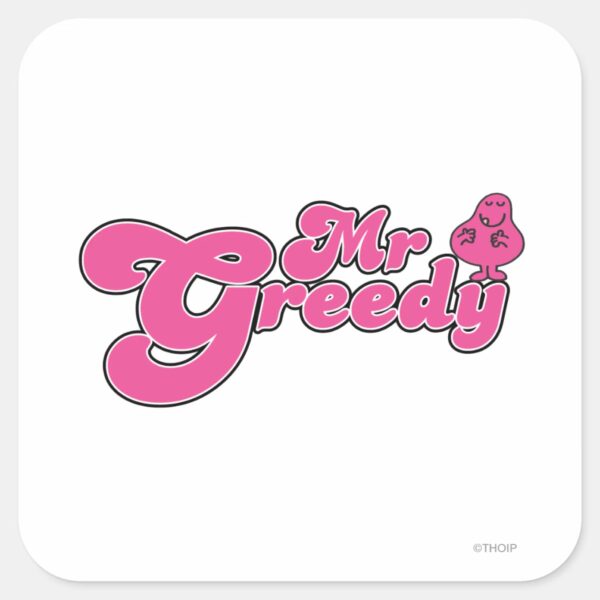 Mr._Greedy_Standing_Around_Square_Sticker_1 Mr. Greedy Standing Around Square Sticker
